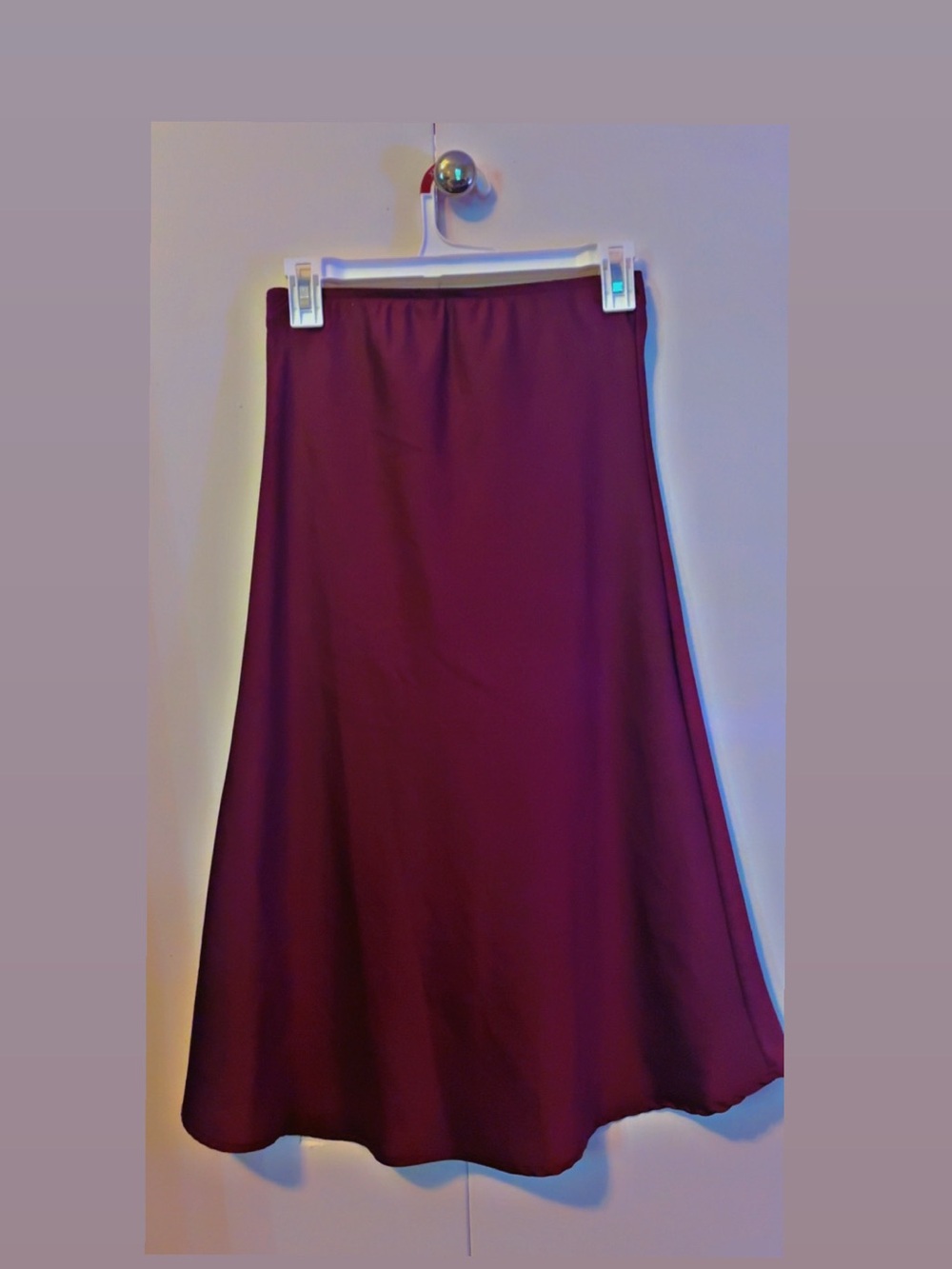 Impressions Plum A-Line Skirt